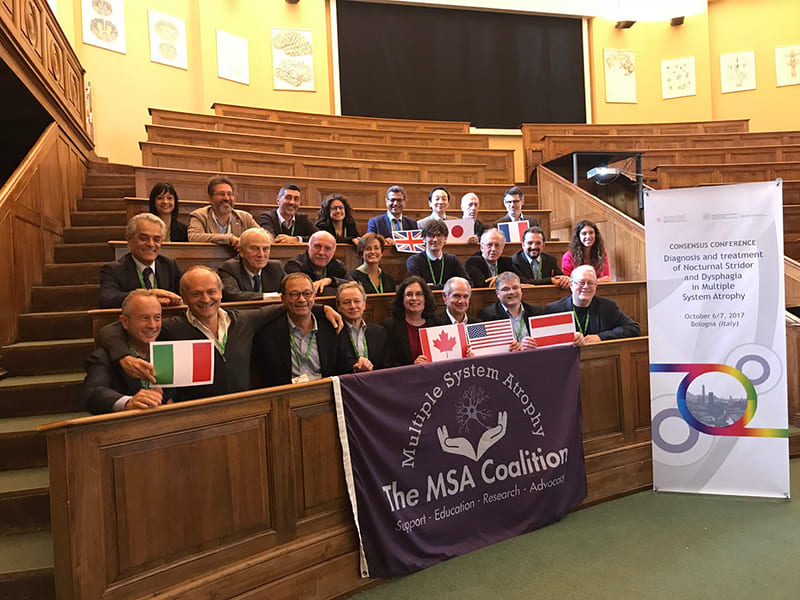 Group photo of those in the MSA Coalition in Bologna